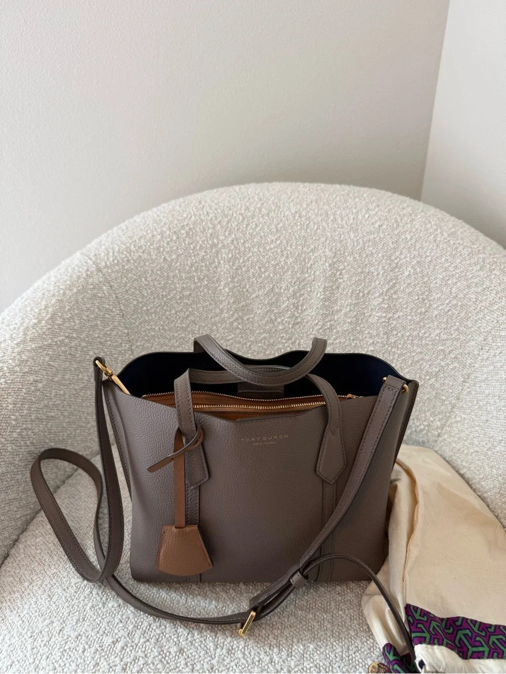 Tory Burch Small Perry Triple-Compartment Tote